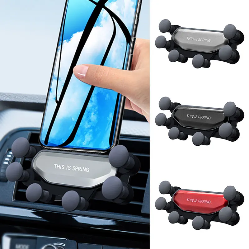 

Vehemo Seven Points Support Non-Slip Gravity Car Phone Holder Shock Absorber Useful Scratch Prevention Air Outlet