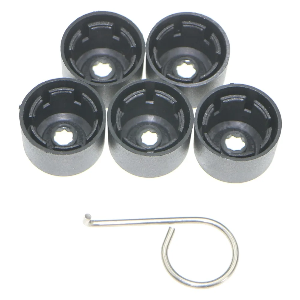 5pcs Circular Car Bolt Caps Tools Wheel Lug Nut Cover For Vw Passat Cc