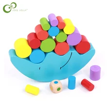 Развивающие деревянные блоки для игры с лунным балансом, подарок, детские игрушки, красочные детские diy игрушки, строительные блоки, WYQ