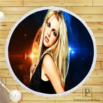 

Custom DIY Customized Microfiber Fabric Britney (1)@1 Round Beach Blanket Towel Printed on Demand 150cm #19-01-28-3-64