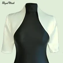 Женский белый цвет слоновой кости вечернее свадебное атласное Болеро жакет s m l xl XXL