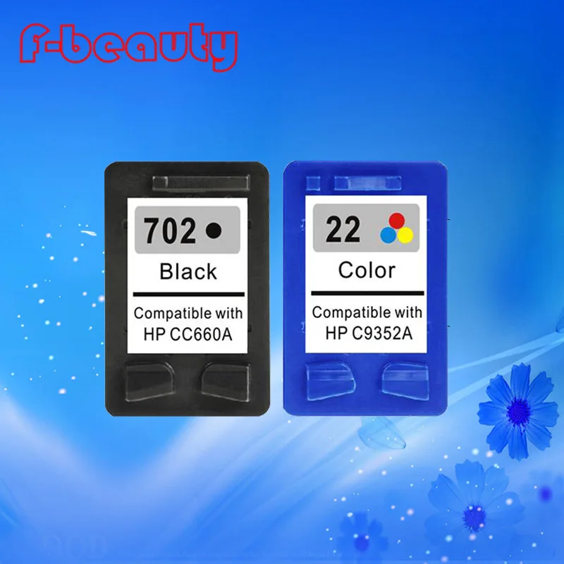 

Free shipping high quality ink cartridge compatible for HP22 702 HPJ3508 J3606 J3608 J5508 large capacity