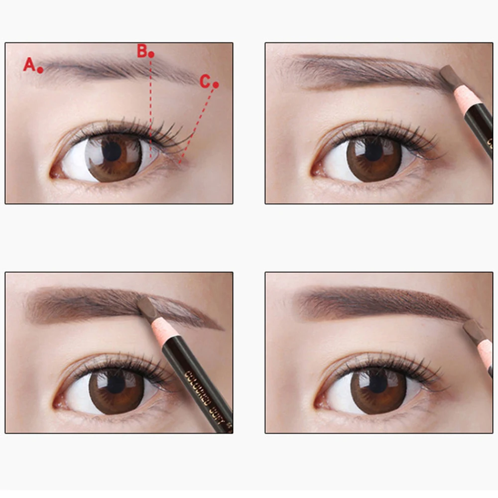 

Hot Sale 1Pcs 5 Color Waterproof Eyebrow Pencil Longlasting Eye Brow Makeup Pencil Make Up Tool