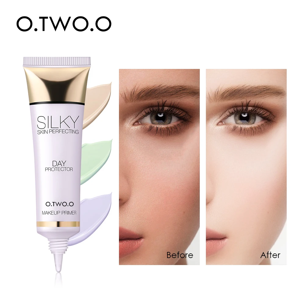 

O.TWO.O Makeup Primer Brighten Even Skin Tone Concealer Invisible Pores Moisturzing Long Lasting Oil Control Make Up Base 25ml