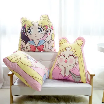 

candice guo cute plush toy lovely cartoon sailor moon Luna cat tsukino usagi soft stuffed cushion pillow birthday Christmas gift