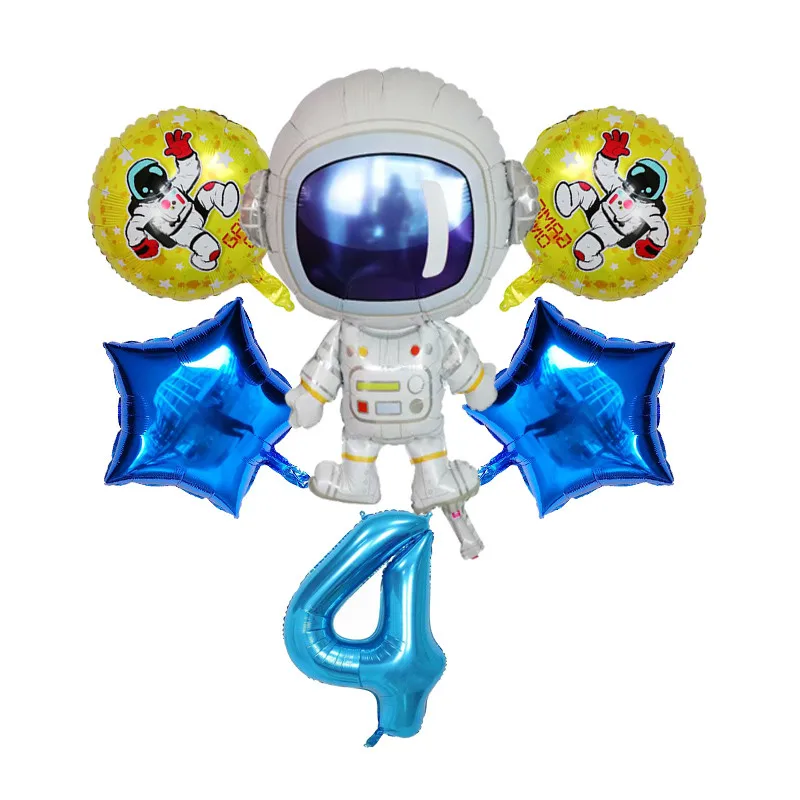 6 шт./компл. 76*58 см астронавт Фольга мультфильм космического пространства воздушные шары 30 дюймов и цифрами для детей 1, 2, 3, 4, 5th День рождения блоки игрушки - Цвет: 13