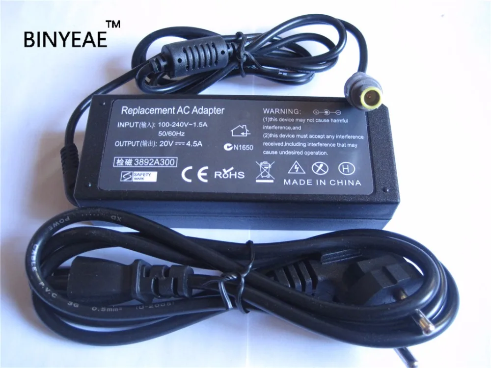 20 V 4.5A 90 W AC/DC адаптер питания зарядное устройство для планшетных ПК для просмотра, V1250 V1250P V1250S TPCV1250S