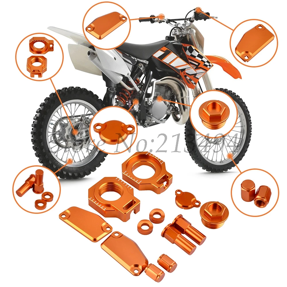 

NICECNC Clutch Brake Reservoir Cover Plugs Axle block Nuts Caps For KTM SX85 2015-2017 FREERIDE 250R 350 2014-2017
