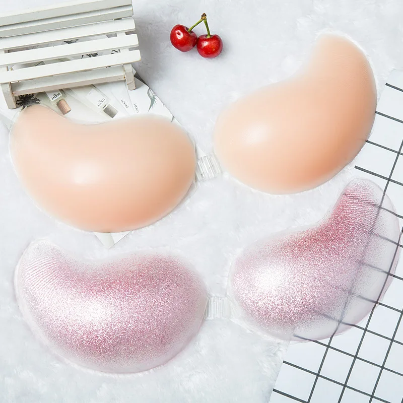 

waterproof Silicone Bra Invisible Push Up Sexy Strapless Bra Stealth Adhesive Backless Breast Enhancer Women Lady Nipple Cover