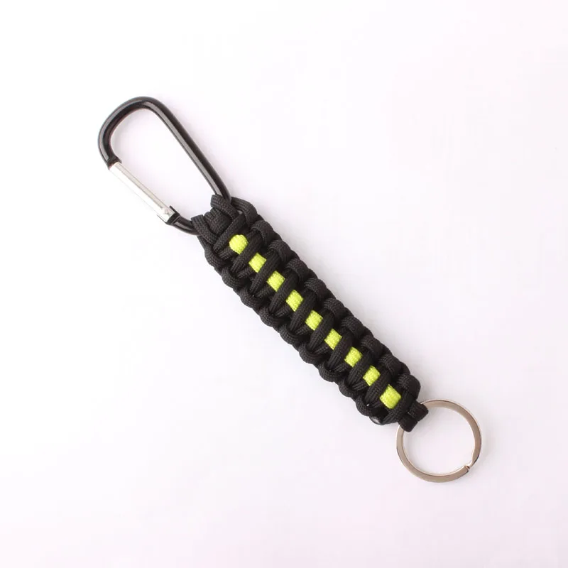 CAMPINGSKY 550 ParaCord Lanyard Chain брелок ручной работы для брелок-фонарик черный, альпинистское снаряжение для выживания, paracord 550