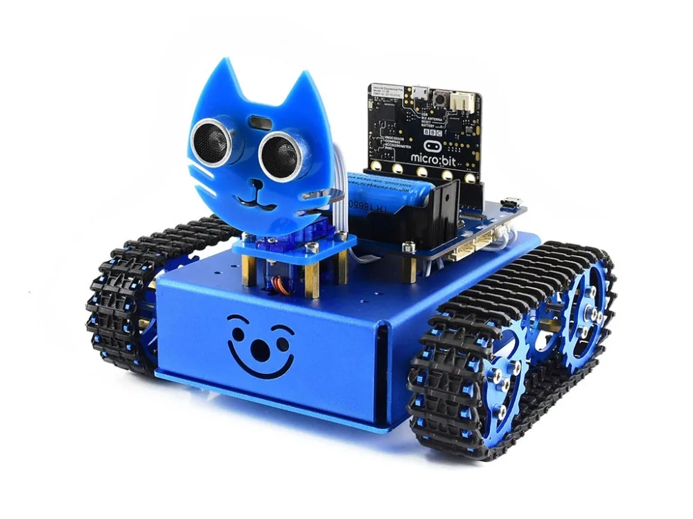 Waveshare KitiBot starter гусеничный робот строительство комплект для micro: бит (не micro: бит) особенности линии отслеживания обхода препятствий и т. д