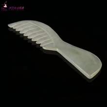 HIMABM Guasha Comb Head Massager Comb Traditional Medicine Jade Stone Skin Beauty Health care Tools preventing trichomadesis