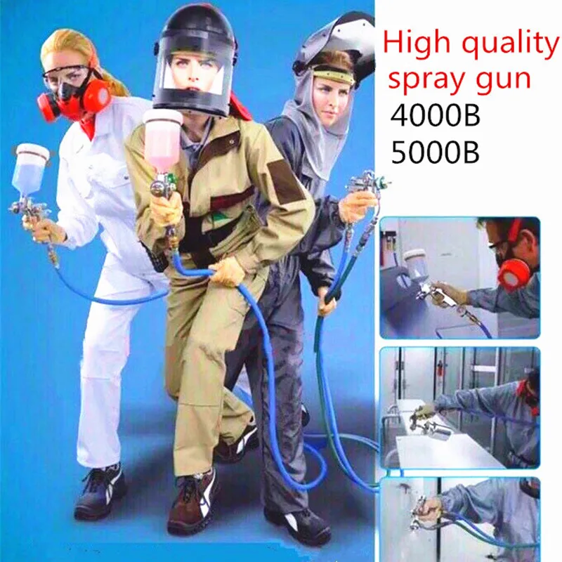 

Lacquer gunFreeshipping 4000B/5000B HVLP/RP (W/O LOGO) GRAITY Feed SPRAY GUN 1.3mm1.4mm Noz AIR Pneumatic spray gun for car body