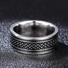 Горячая фильм тибетские кольца рыбы чешуя кольцо Титан Нержавеющая сталь золотое кольцо 8 мм для мужчин подарки