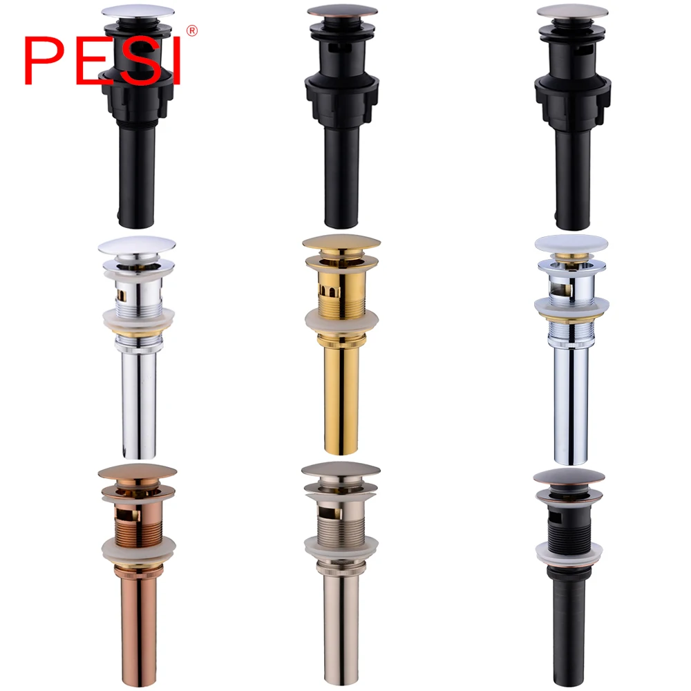 Sink Pop Up Drain With Overflow or Without Overflow Solid Brass or ABS