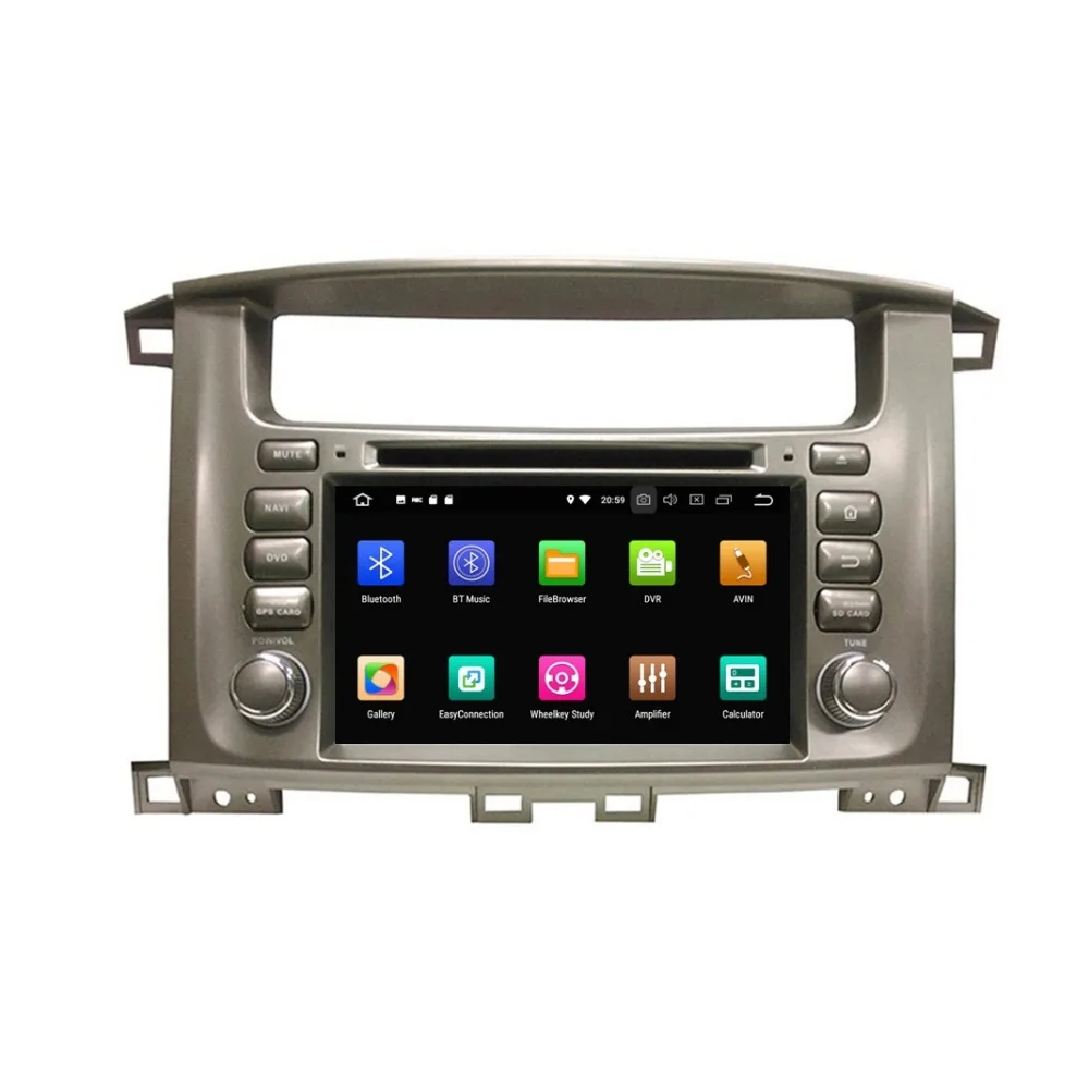 Cheap 2 din 7" Android 8.0 Car Radio DVD GPS Stereo Multimedia for Toyota Lander Cruiser 100 4GB RAM Bluetooth WIFI USB DVR 32GB ROM 2