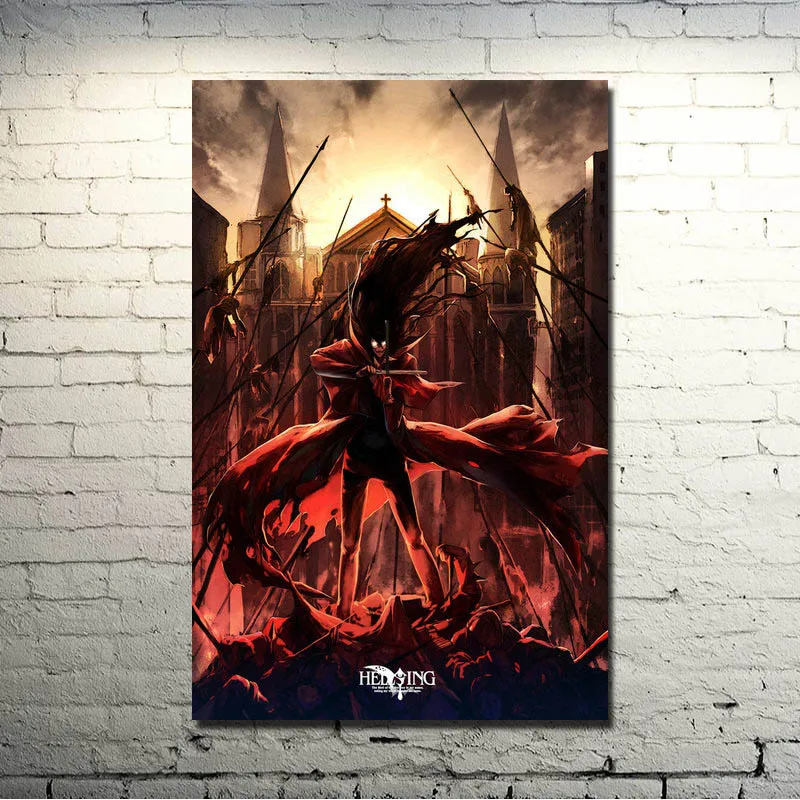 

HELLSING - Vampire Fighting Janpan Anime Art Silk Poster Print 13x20 24x36 inches Pictures for Wall Decor Alucard 014