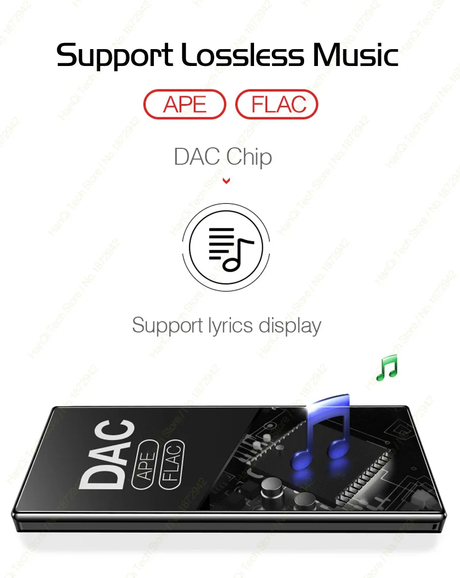 Ruidu D29 Bluetooth MP3-плеер портативный аудио 8 Гб музыкальный плеер со встроенным динамиком Поддержка FM, запись, электронная книга, часы, шагомер