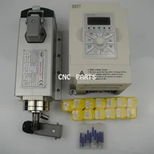 Фрезерный станок с ЧПУ шпиндель ER11 воздушное охлаждение 1.5KW шпиндель с 4 шт. подшипник+ ER11 цанги+ 1.5kw Инвертор+ ЧПУ гравировочные Биты