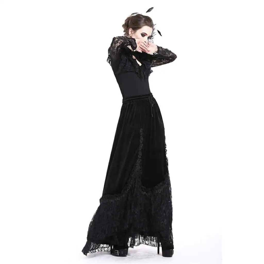 Et Dentelle Velours Jupe Kw131 De Darkinlove Femmes Élaborée mvn0yO8wN