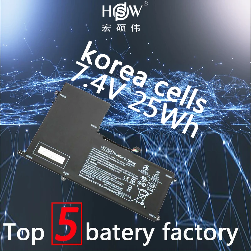

HSW 7.4V 25Wh AT02XL Battery For Hp Elitepad 900 G1 Table HSTNN-C75C HSTNN-IB3U 685368-1C1 AT02025XL D3H85UT D7X24PA 99TA026H