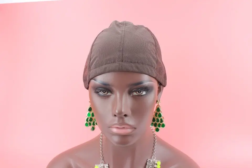 

Brown Color Wig Cap for Making Wigs With Adjustable Double Net Glueless Lace Wig Caps Weave Cap for Making a Wig