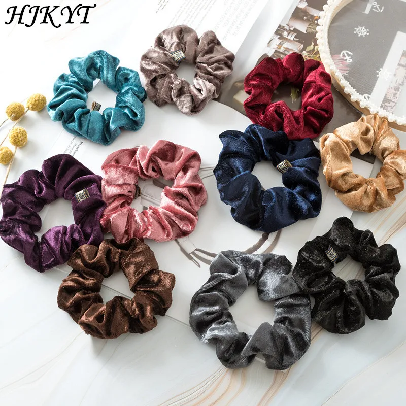 

HJKYT summer accessories elastic pompom hair claw ties scrunchies bands for girls korean fascinator fascia capelli moda mujer