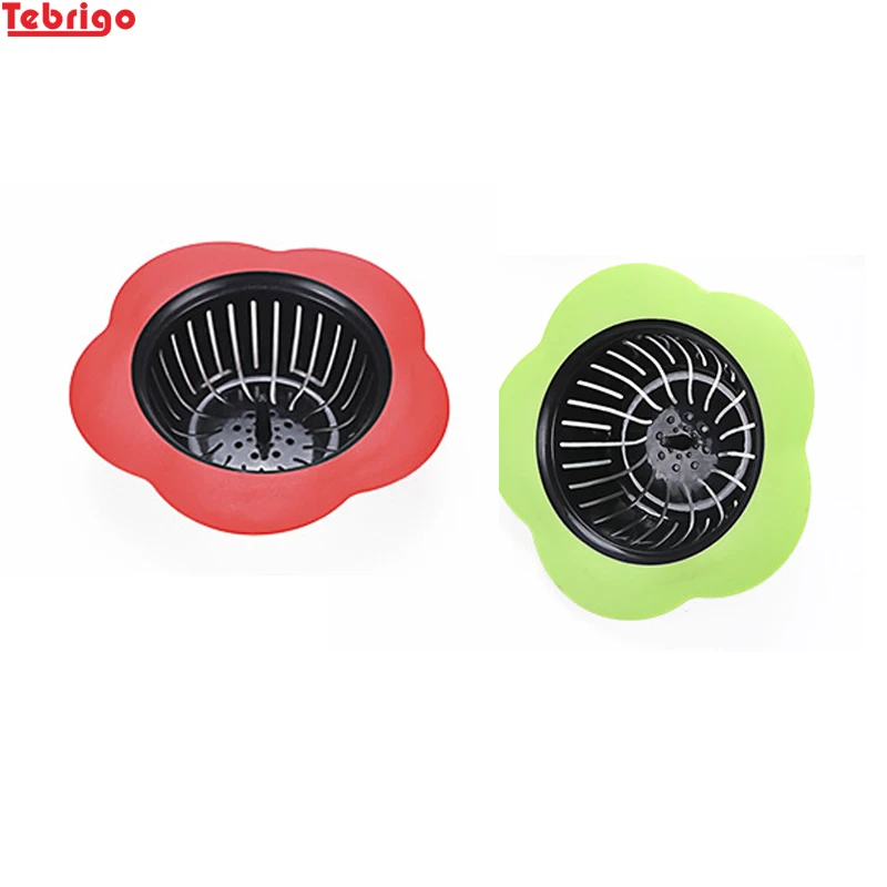 

Tebrigo 2Pcs Sink Strainer Kitchen Drain Sink Sewer Filter Bathroom Drainage Bathtub Hair Catcher Trap Kitchen Strainer Flower