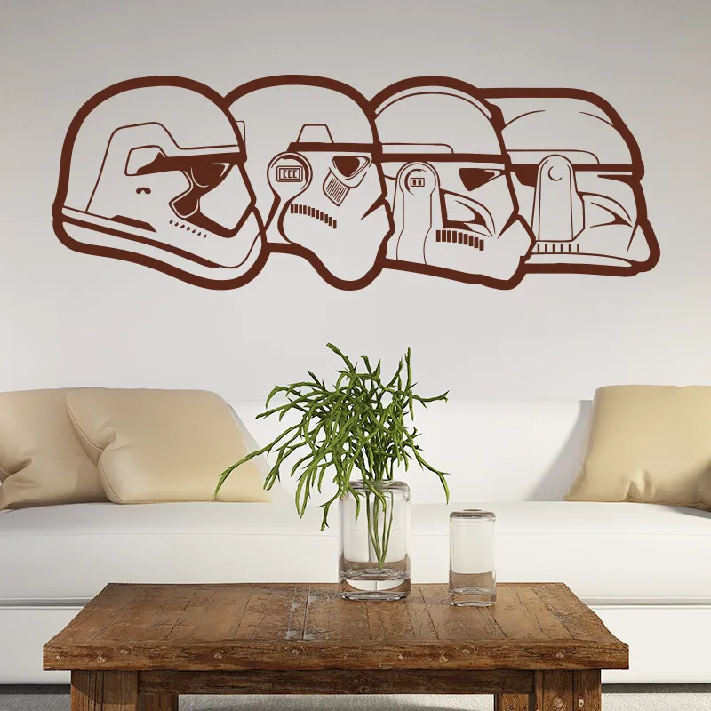 

Art Design Stormtrooper evolution wall sticker home decoration Vinyl Star Wars Wall decals for kids room or living room
