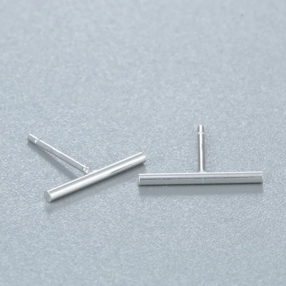 Женские серьги гвоздики Chandler Slim Square Bar T геометрический Шарм хирургический