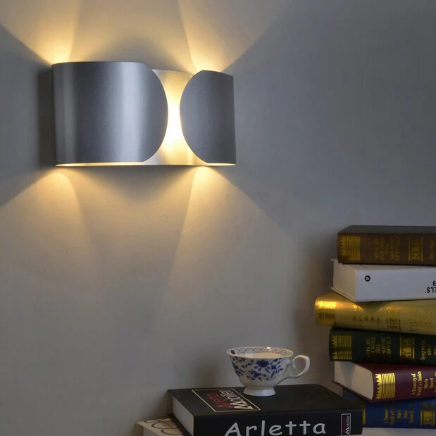 

new designs 2015 cheaper price  modern LED white aluminum wall lamp two bulbs including free shipping