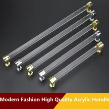 96 128 160mm 224 256mm modern fashion Transparent acrylic kitchen cabinet wardrobe door handle silver gold cupboard drawer pull 96 128 160mm 224 256mm modern fashion Transparent acrylic kitchen cabinet wardrobe door handle silver gold cupboard drawer pull