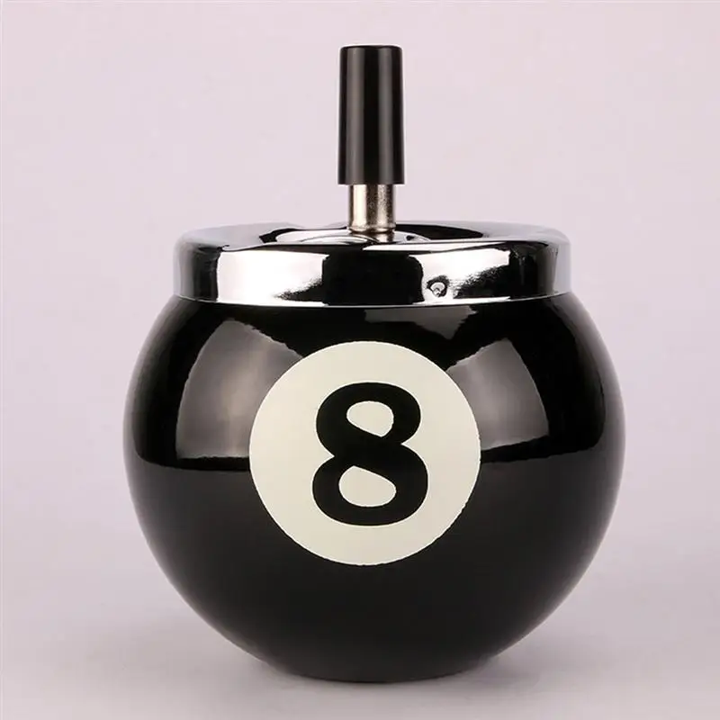 Billige LUOEM Fashional Push Unten Zigarette Aschenbecher Ball Aschenbecher ohne Basis Metall Rauchen Asche Tablett für Indoor oder Outdoor Verwenden (schwarz)