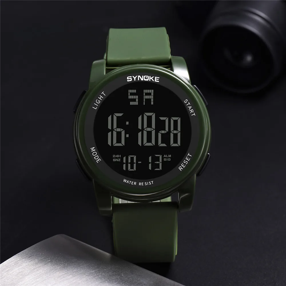 SYNOKE Men Watches Multi Function Military Sports LED Dual Movement man watch men digital watch waterproof relogio digital