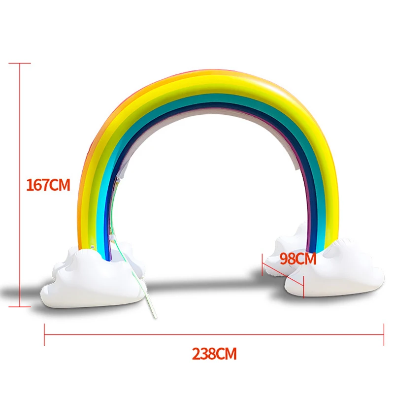 238 см гигантский Rianbow облако двор спринклерной для детей и взрослых летом дворе открытый воды игрушка для бассейна аксессуар детская игра