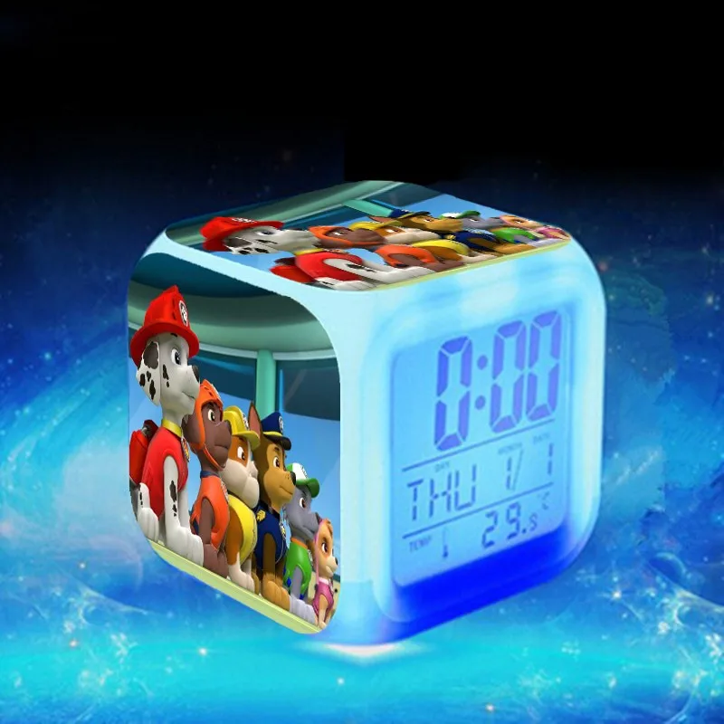 Spain/Espana Free Paw Patrol LED Clocks Kids XMAS Gifts Cute Dogs
