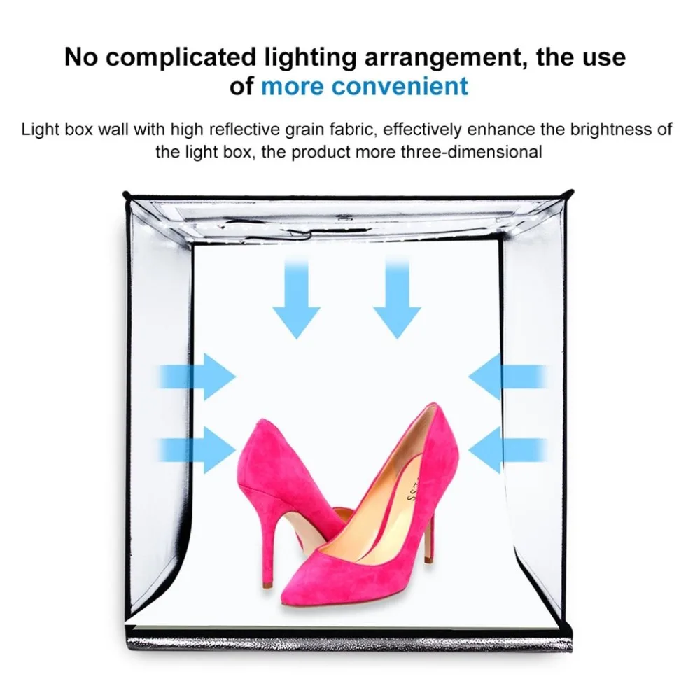 PULUZ 40*40 см светильник-бокс мини фотостудия коробка складной софтбокс светодиодное освещение для фото студийной съемки палатка коробка комплект