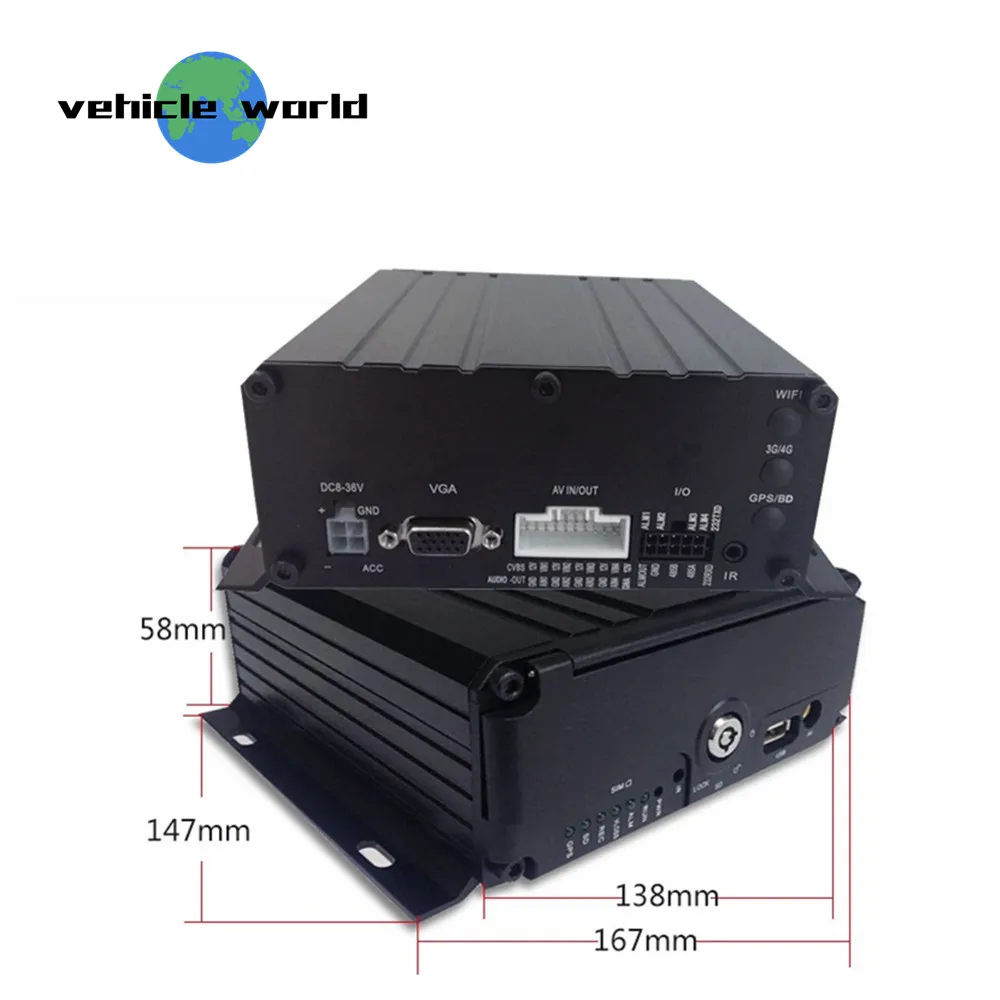 4Ch MDVR 1080P HDD Мобильный DVR черный ящик для автомобиля грузовик школьный автобус