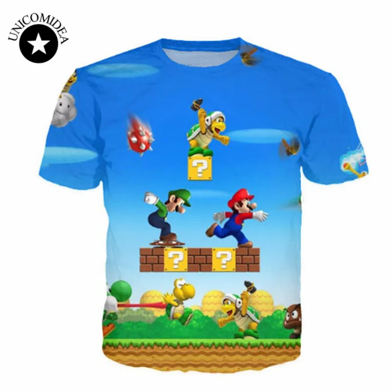 

Summer Funny T Shirts Super Mario T Shirts Short Sleeve Men/women Cartoon T Shirt Streetwear Hip Hop Brand T Shirt Casual Tops