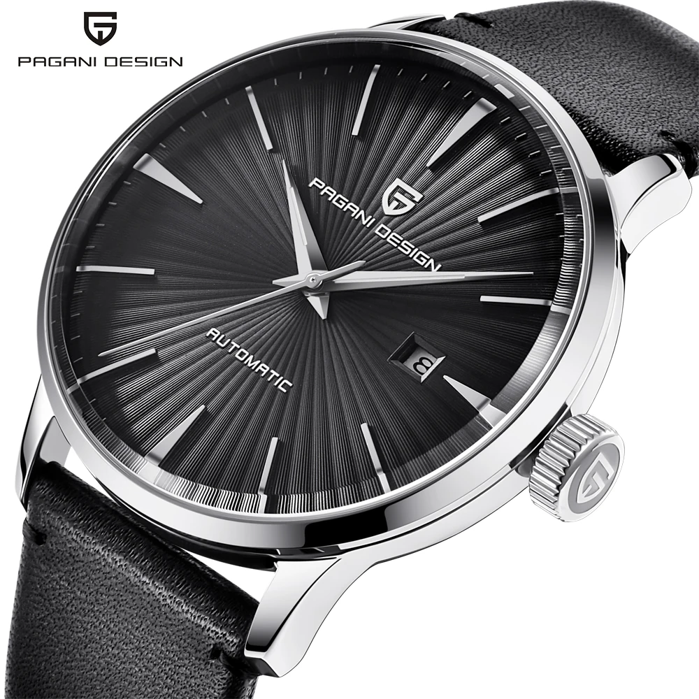 

PAGANI DESIGN Brand Watch Men Automatic Mechanical Wristwatches Mens Leather Waterproof Watches New Men's Clock relojes hombre
