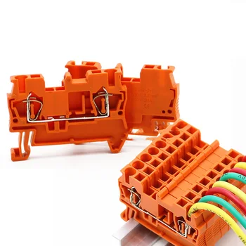 

50 pcs/bag ST2.5 Orange red Terminal rail Wiring board connector terminals Wire Cable Terminals ST-2.5