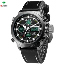 Montres Hommes Marque De Luxe NORD LED Numérique Montre Militaire Véritable Quartz Montre Homme Montres Relogio Masculino Sport Montre