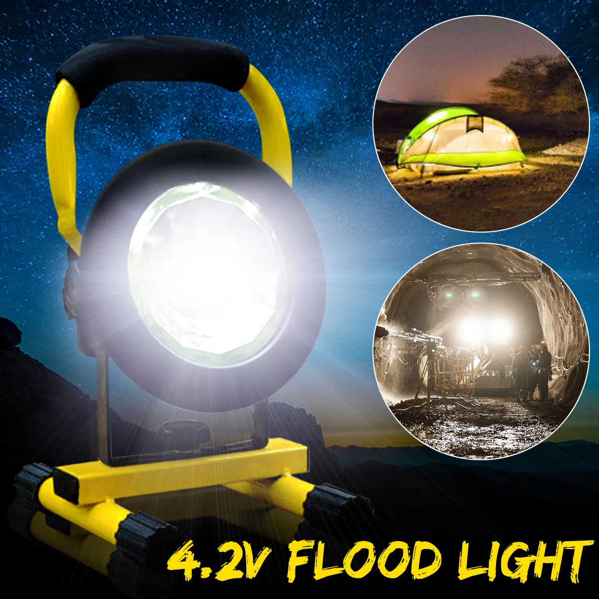 

New 2400Lumens 3Modes LED Portable COB Flood Light LED Flashlight Work Light for Outdoor Camping