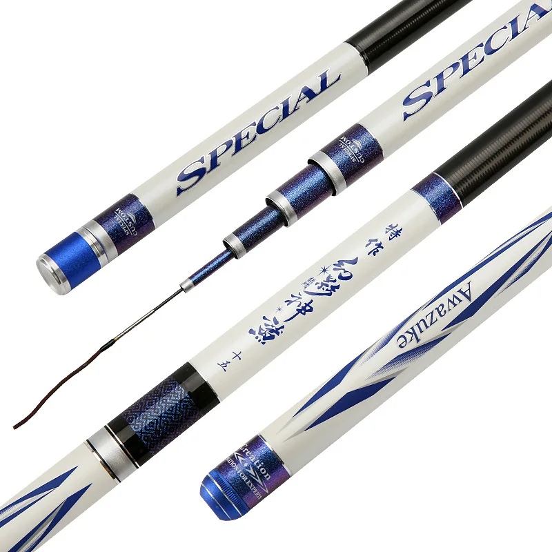 

High Carbon Material SuperHard Fishing Rod 3.6-7.2M Telescopic Rod Sea fishing Rod Taiwan Fishing Rod For big carp Fish A040