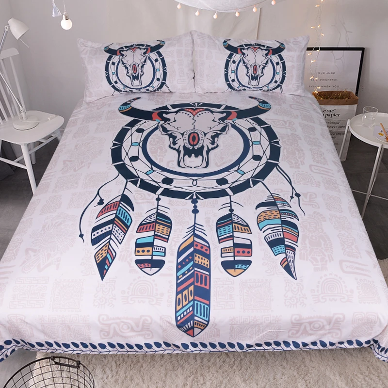 

Custom Made Skull Sheep Dream Catcher Print Duvet Cover Set With Pillowcase Bedding Set Queen Size Quilt Cover Bedline AU Size