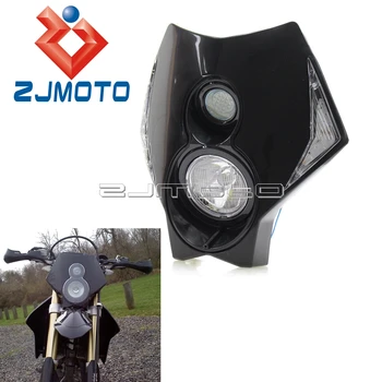 

Universal Supermoto Headlamp Drit Bike Headlight For Honda Suzuki Kawaski KLX KDX YZF RMZ DR XR CRF Black Headlight Fairing