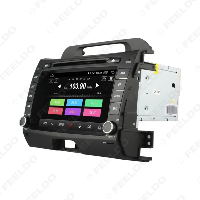 Perfect FEELDO 8" Android 6.0 (64bit) DDR3 2G/16G/4G LTE Quad Core Car DVD GPS Radio Head Unit For Kia Sportage/Sportage R(2010~2015) 3