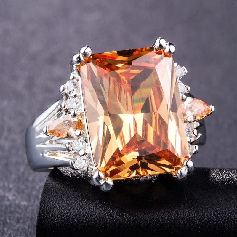 square crystal wedding engagement rings jewelry (9)