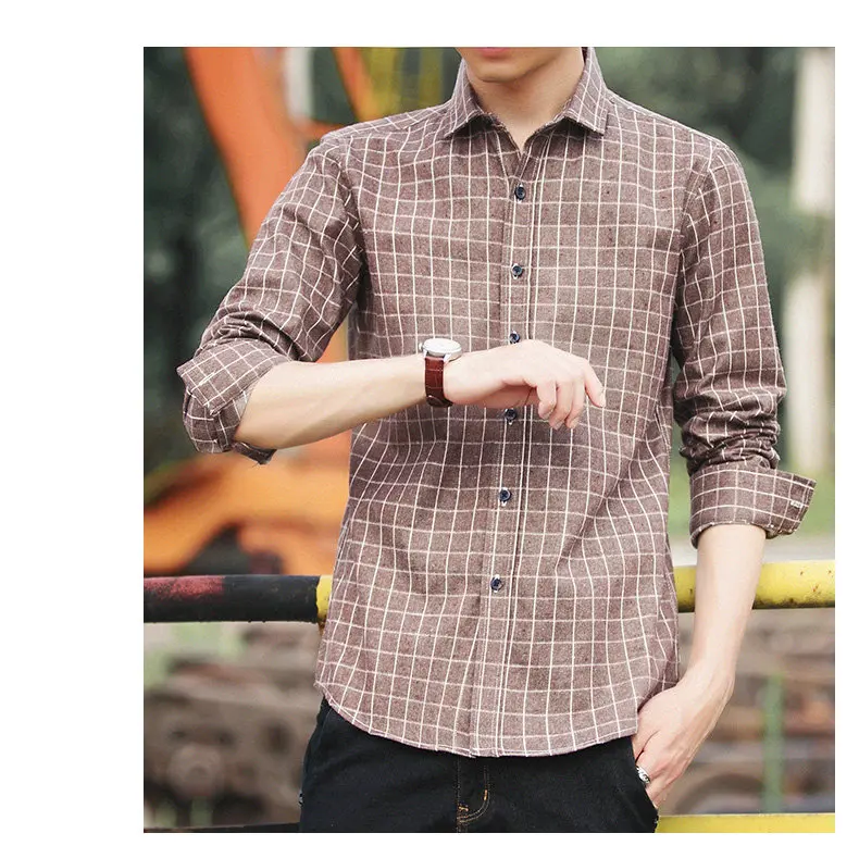 4Colors Plaid shirts men long sleeve casula 2017 autumn spring new cotton male shirts plus size M-4XL Muls Brand Clothing MS101-09