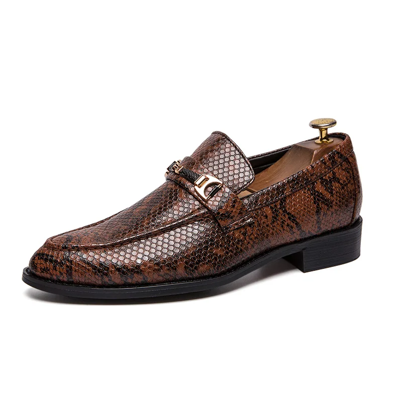 Misalwa Luxury Italian Shoes Men 2019 Spring Autumn Casual Dress Loafers Elegant Leather Brown Design Unique Business Moccasins